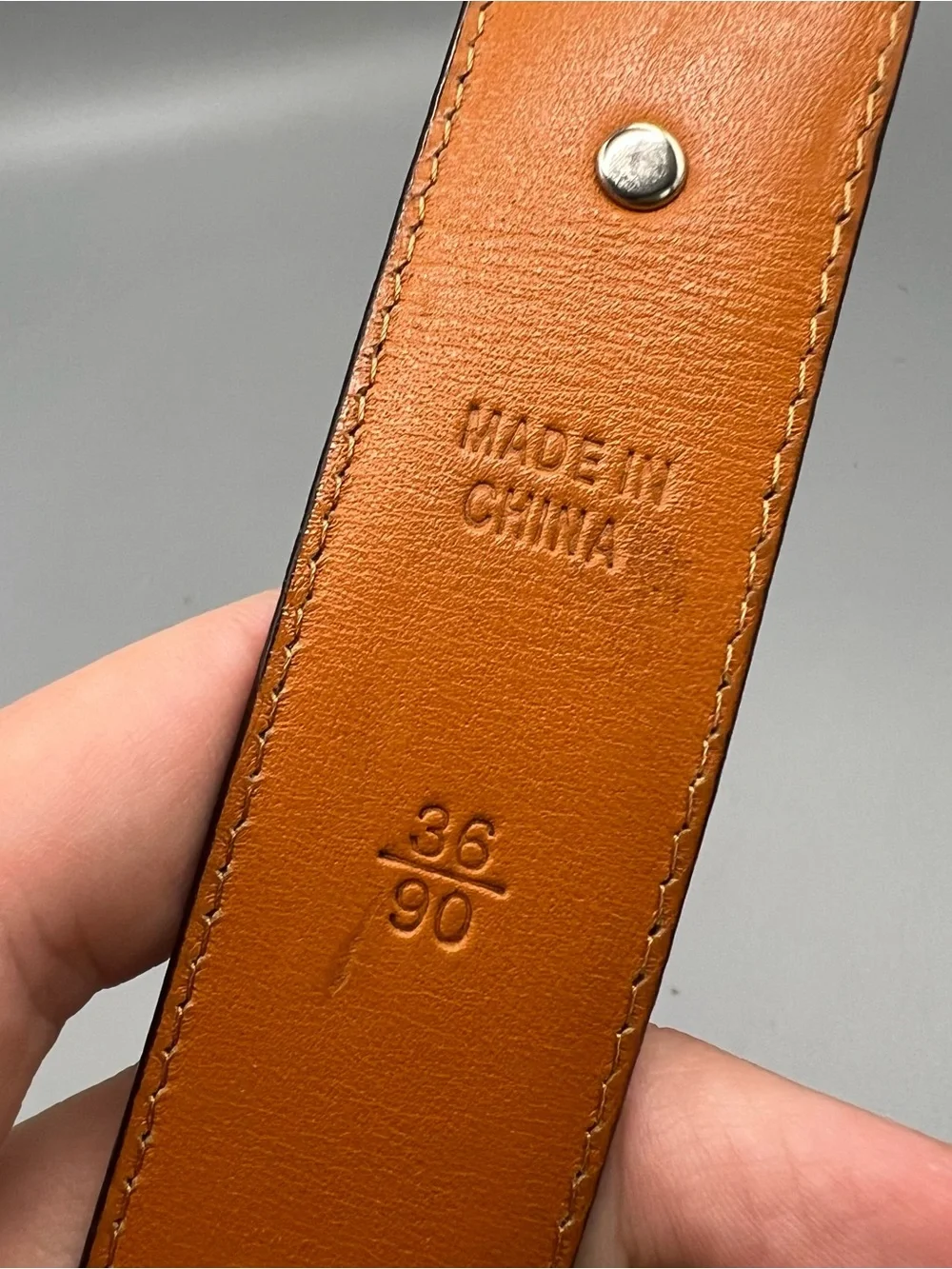 Polo Ralph Lauren Belt Mens 36 Italian Leather Croc Embossed Brown Silver Buckle